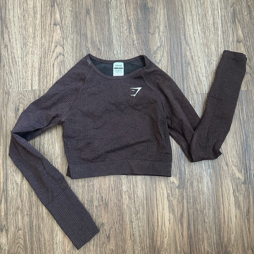 Gymshark Dark Brown Seamless Activewear Top